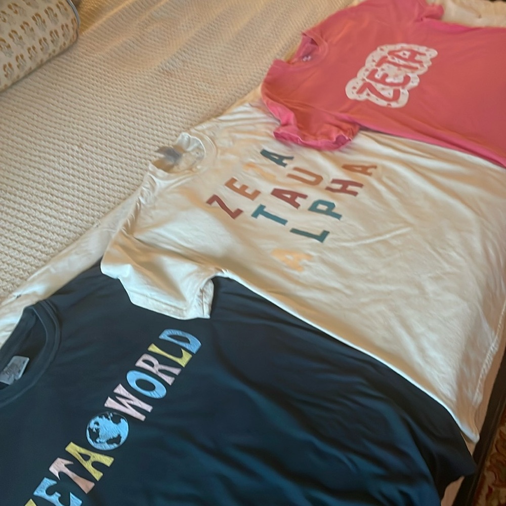Zeta Tau Alpha bundle of 3 t shirts.